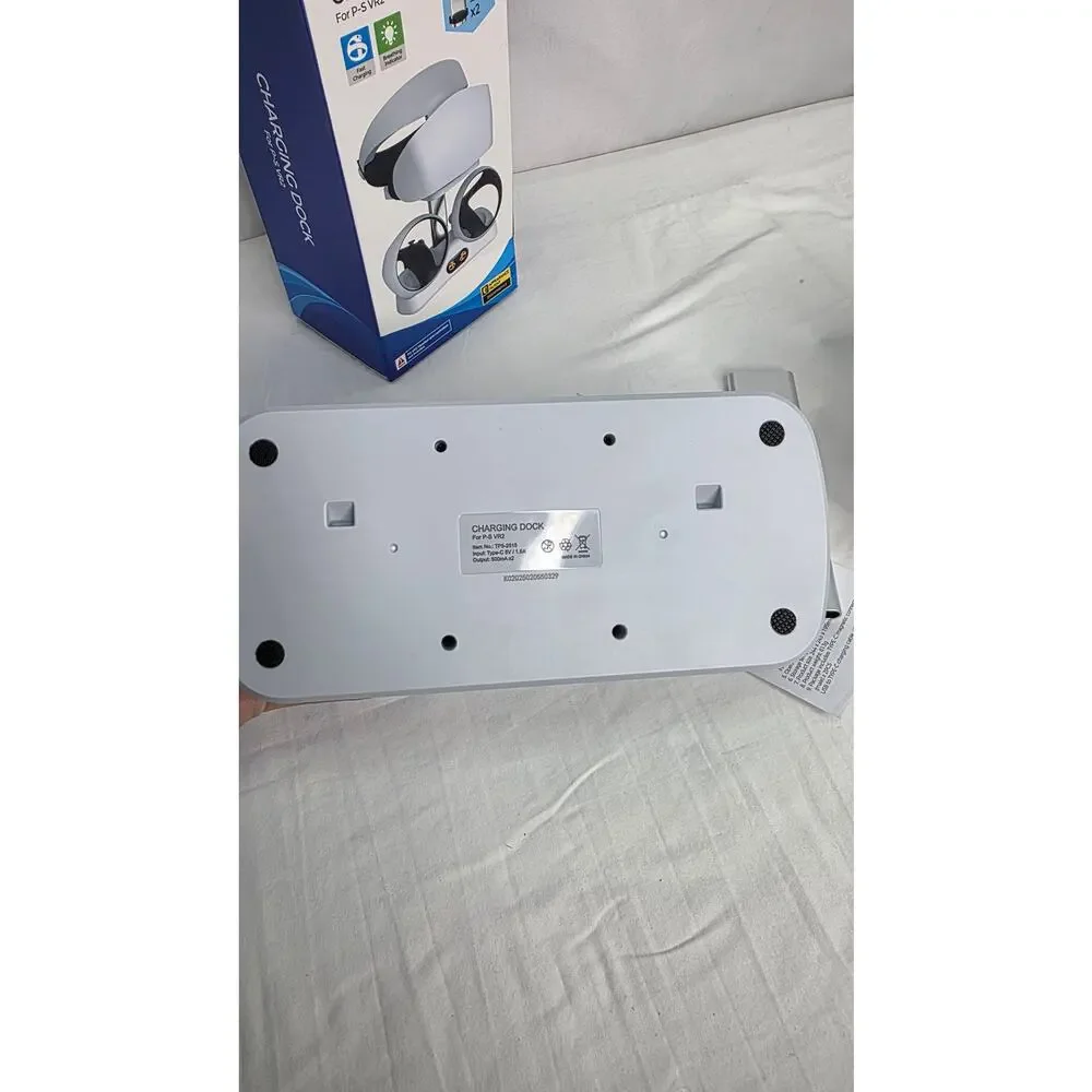 White Controller Dock Charger for PS5 VR2 PSVR 2 Type C Cable